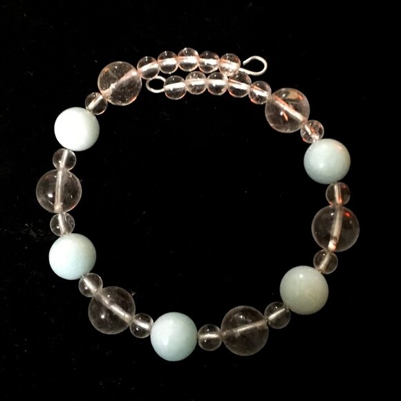 Amazonite & Quartz Bracelet - Picture 2 of 3